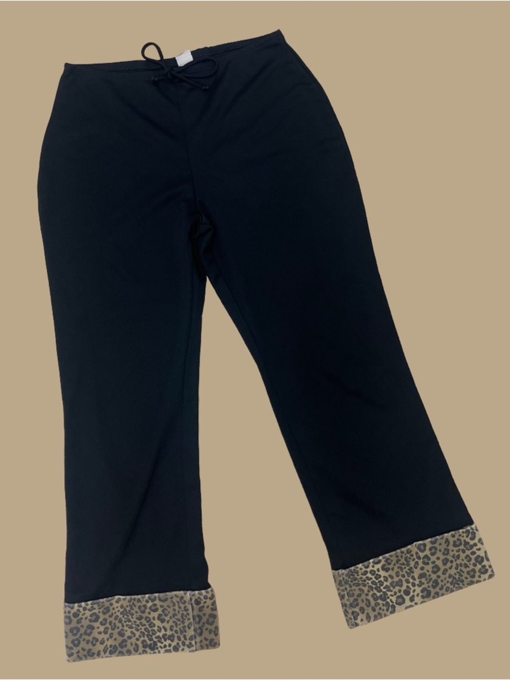 Y2K “The Wild” Stretch Leopard Cuff Capris